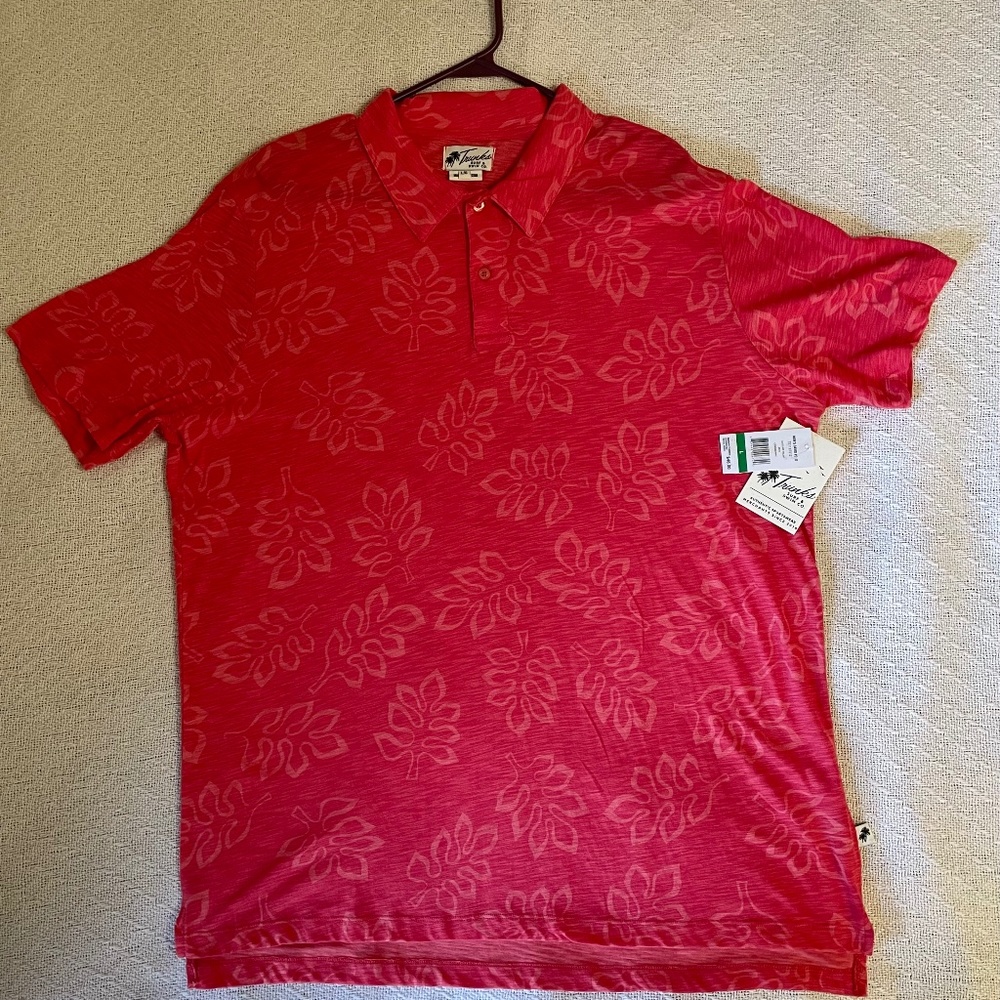 Trunks Surf & Swim Co. Hawaiian Shirt. Red floral. Large. New with tags.